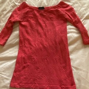 Bebe coral color. 3/4 sleeve blouse